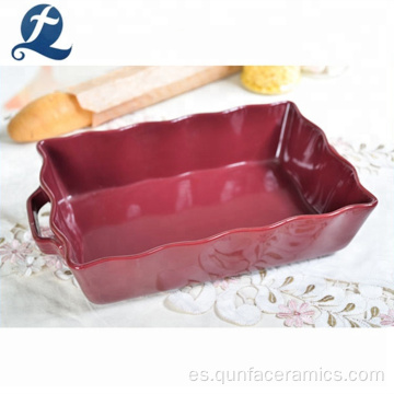 Microondas Safe Safe Square Ceramicware Bakeware Bakeking Plates para hornear